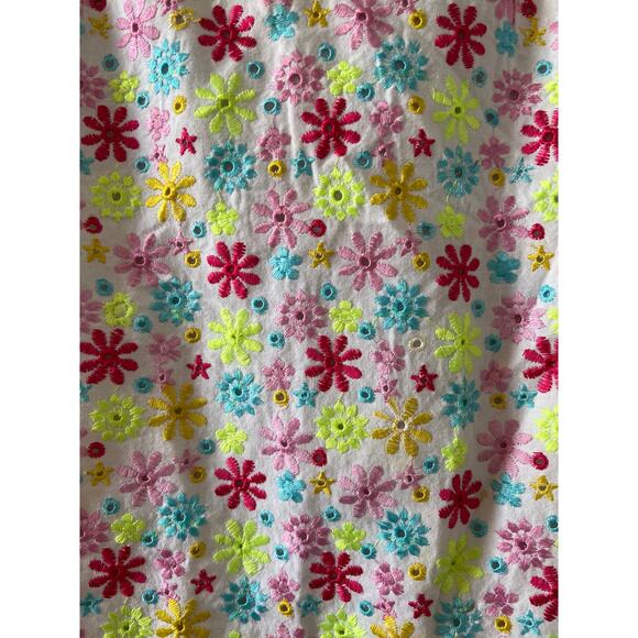 Vintage Lilly Pulitzer Eyelet Embroidered Mini Skirt Floral Print - Picture 2 of 5